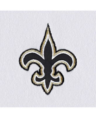 Women's White and Black New Orleans Saints Bobbi Color Blocked Pullover Hoodie