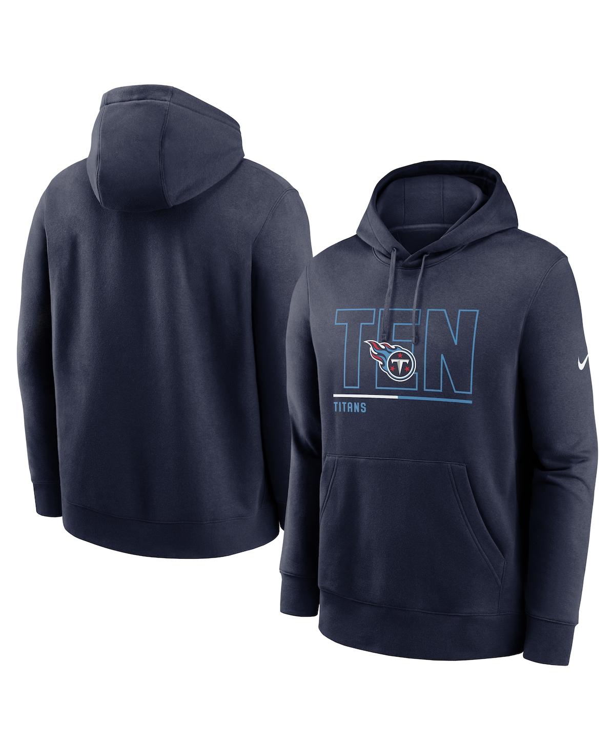 NIKE MEN'S NIKE NAVY TENNESSEE TITANS CITY CODE CLUB FLEECE PULLOVER HOODIE