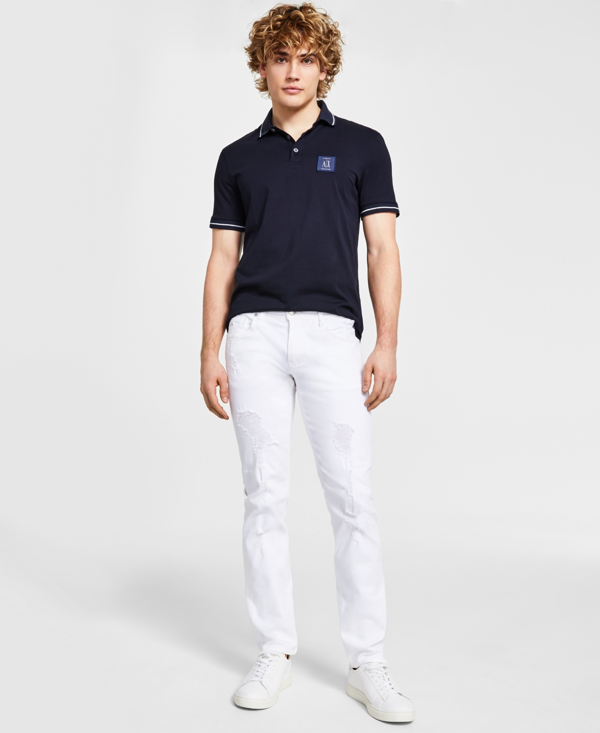 A X Armani Exchange Men's Slim-fit Core Denim Jeans In Off White