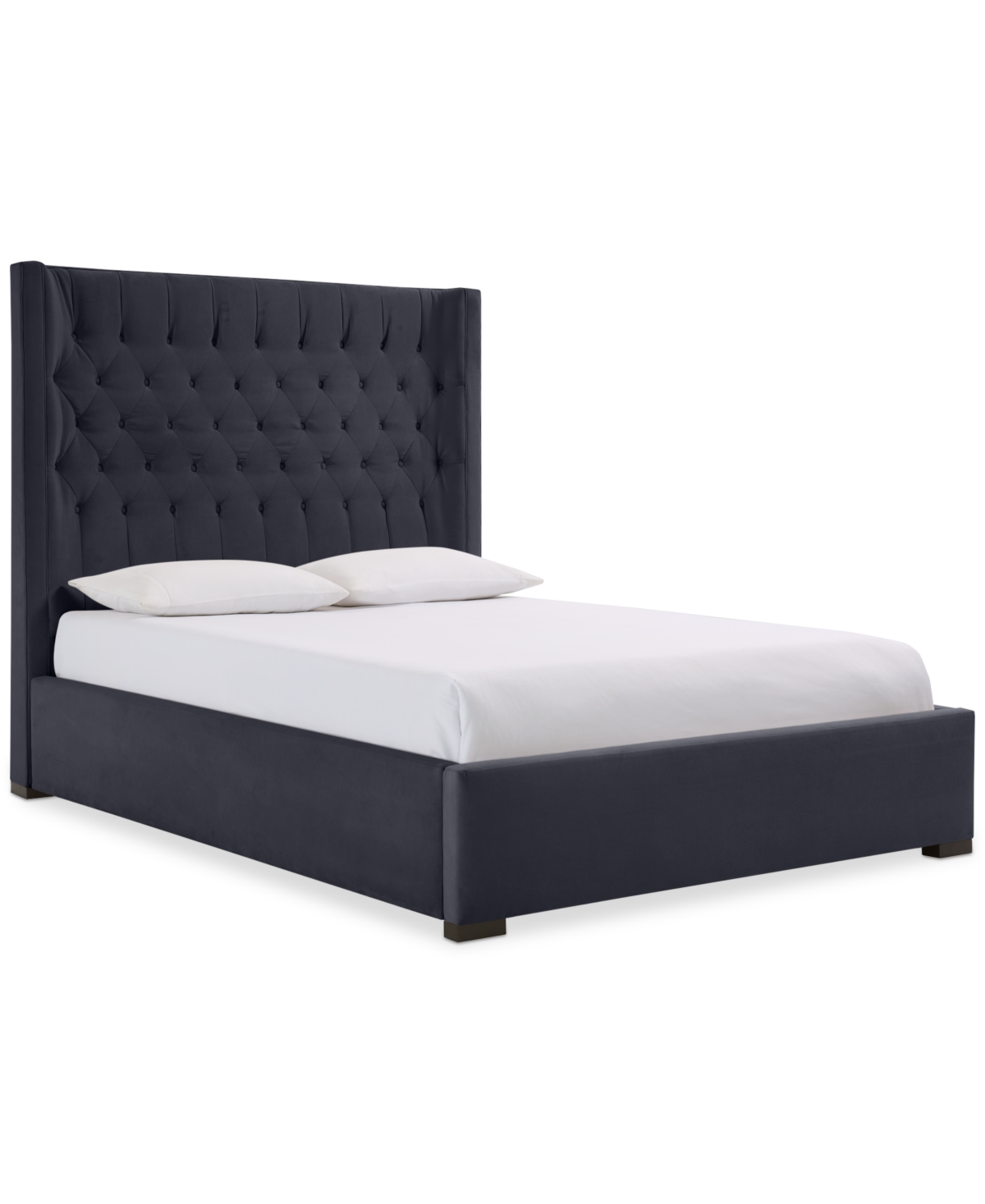 Furniture Cadelyn Upholstered Full Bed In Navy