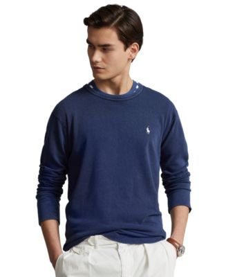 スウェット・トレーナー Polo Ralph Lauren Blue Cotton Sweatshirt Polo Ralph Lauren Men's Cotton Terry Crewneck Sweatshirt
