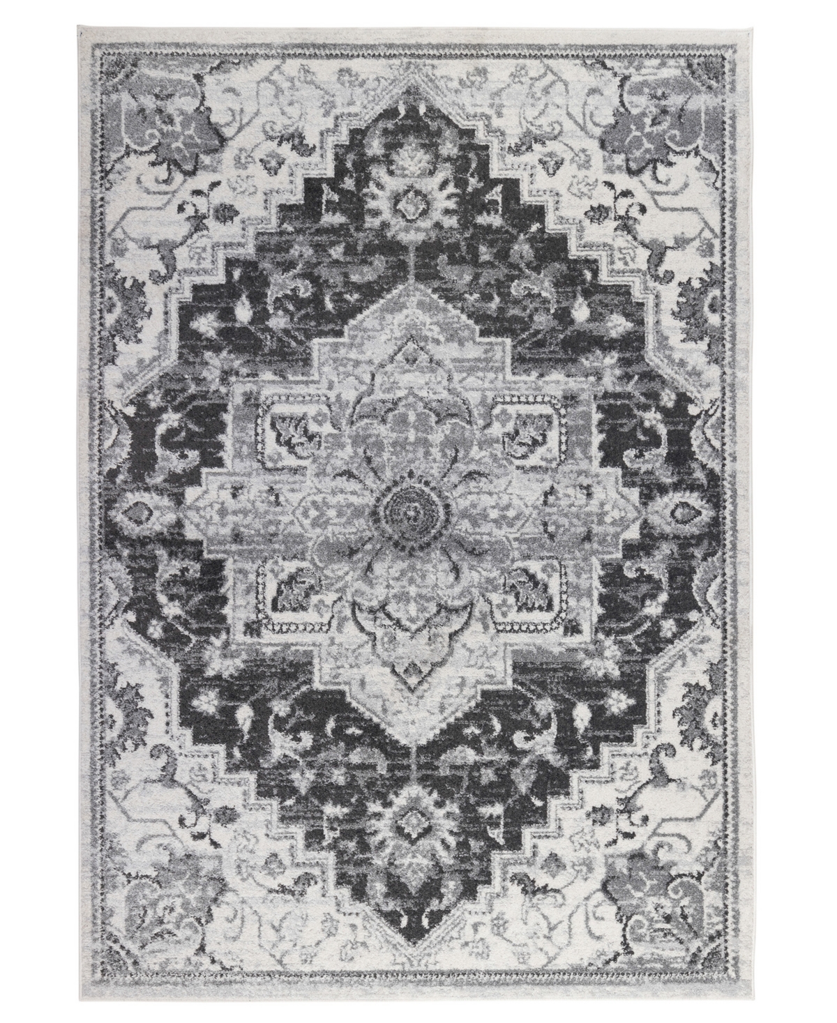 Km Home Gadsby GAD88 5'1in x 7'6in Area Rug - Charcoal