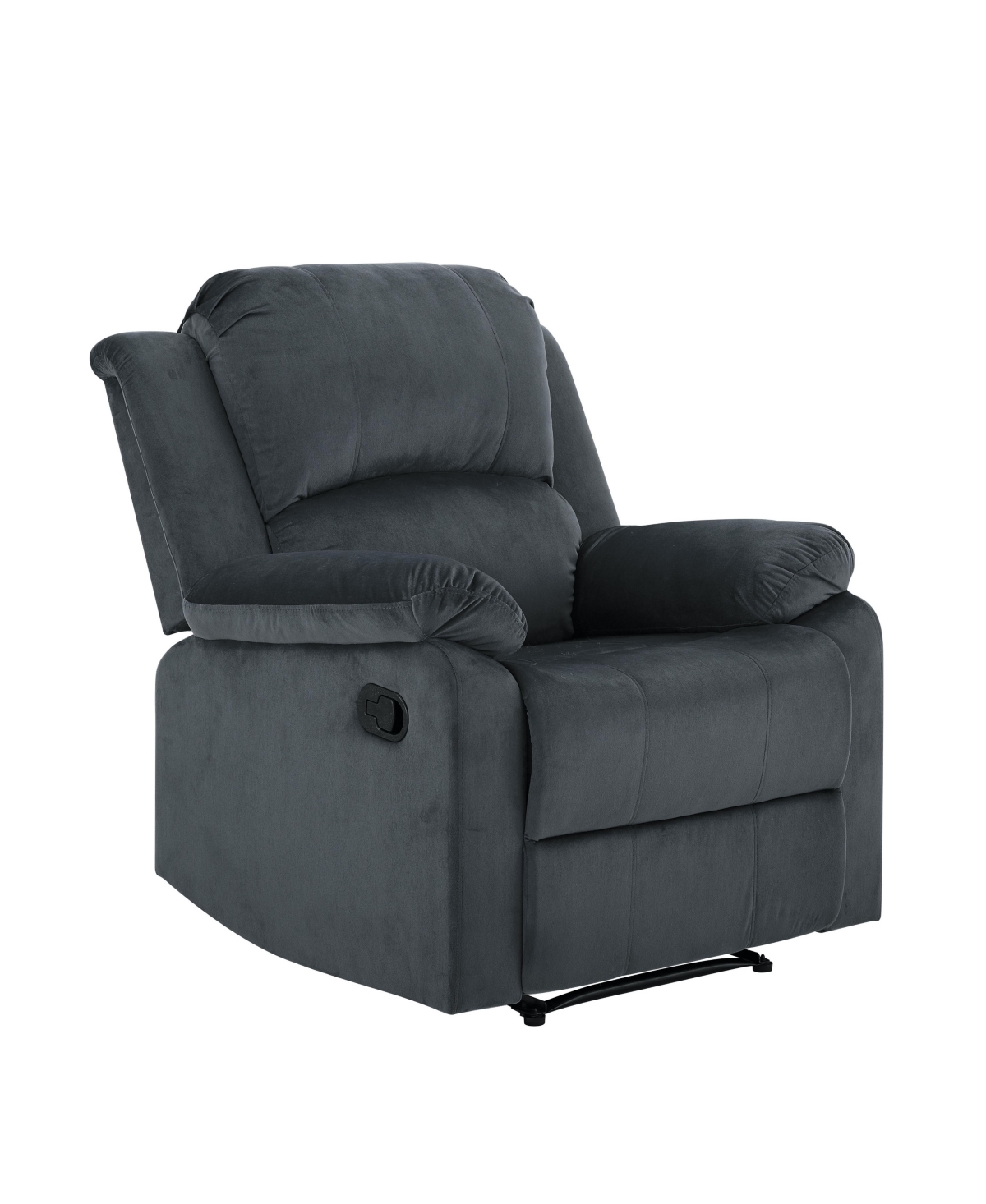 Relax A Lounger 34.75" Steel Dayton Microfiber Manual Recliner In Gray