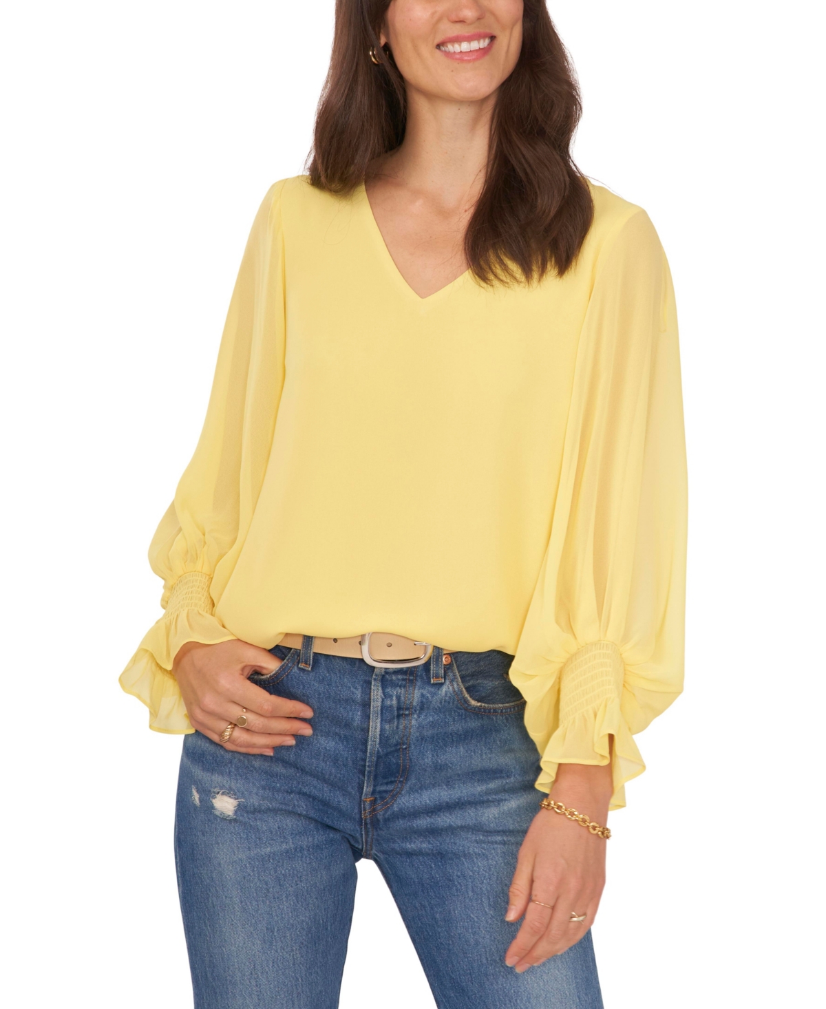 Vince camuto blouson sleeve sweater hot sale