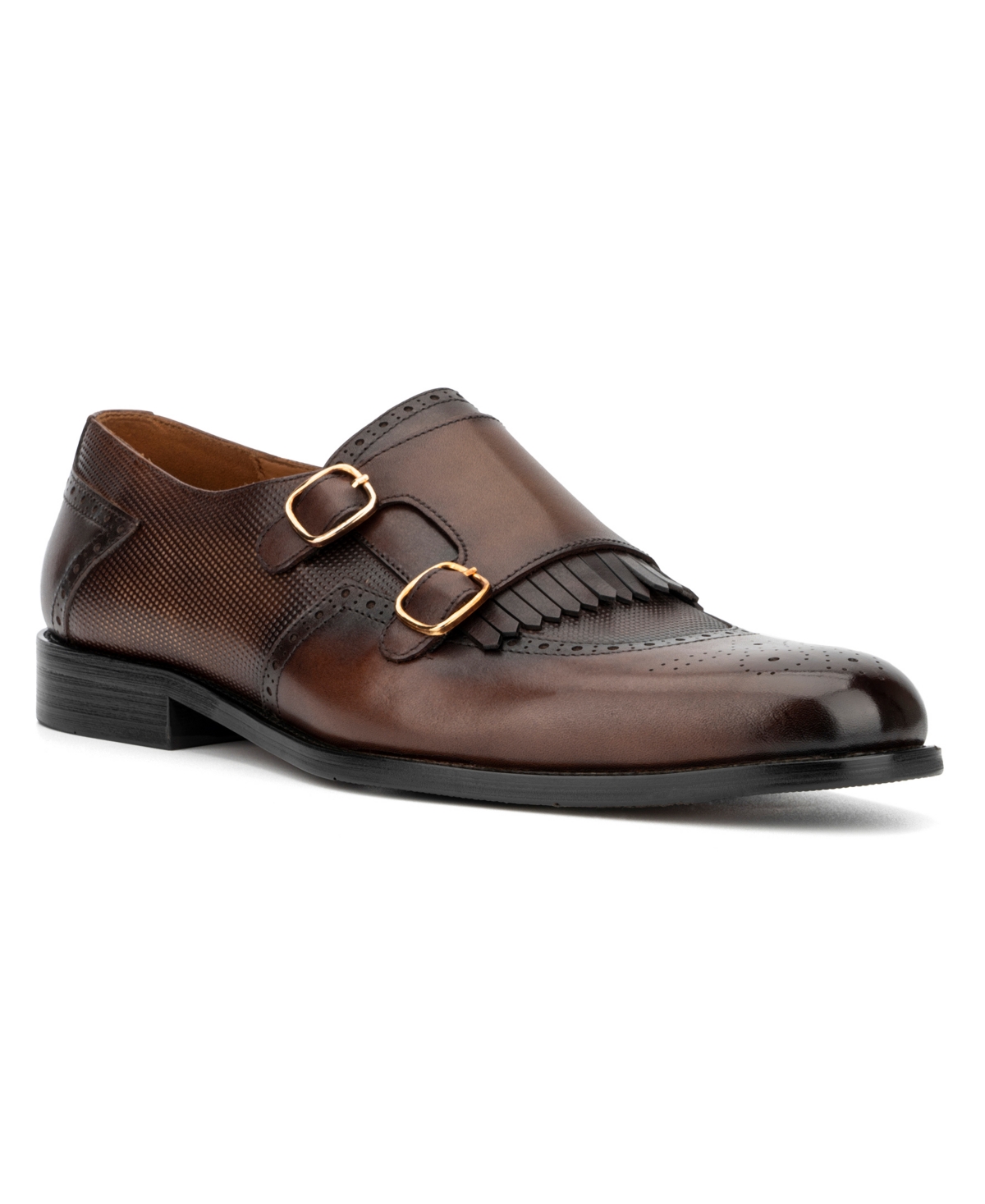 Shop Vintage Foundry Co Men's Bolton Monk Strap Shoes In Brown