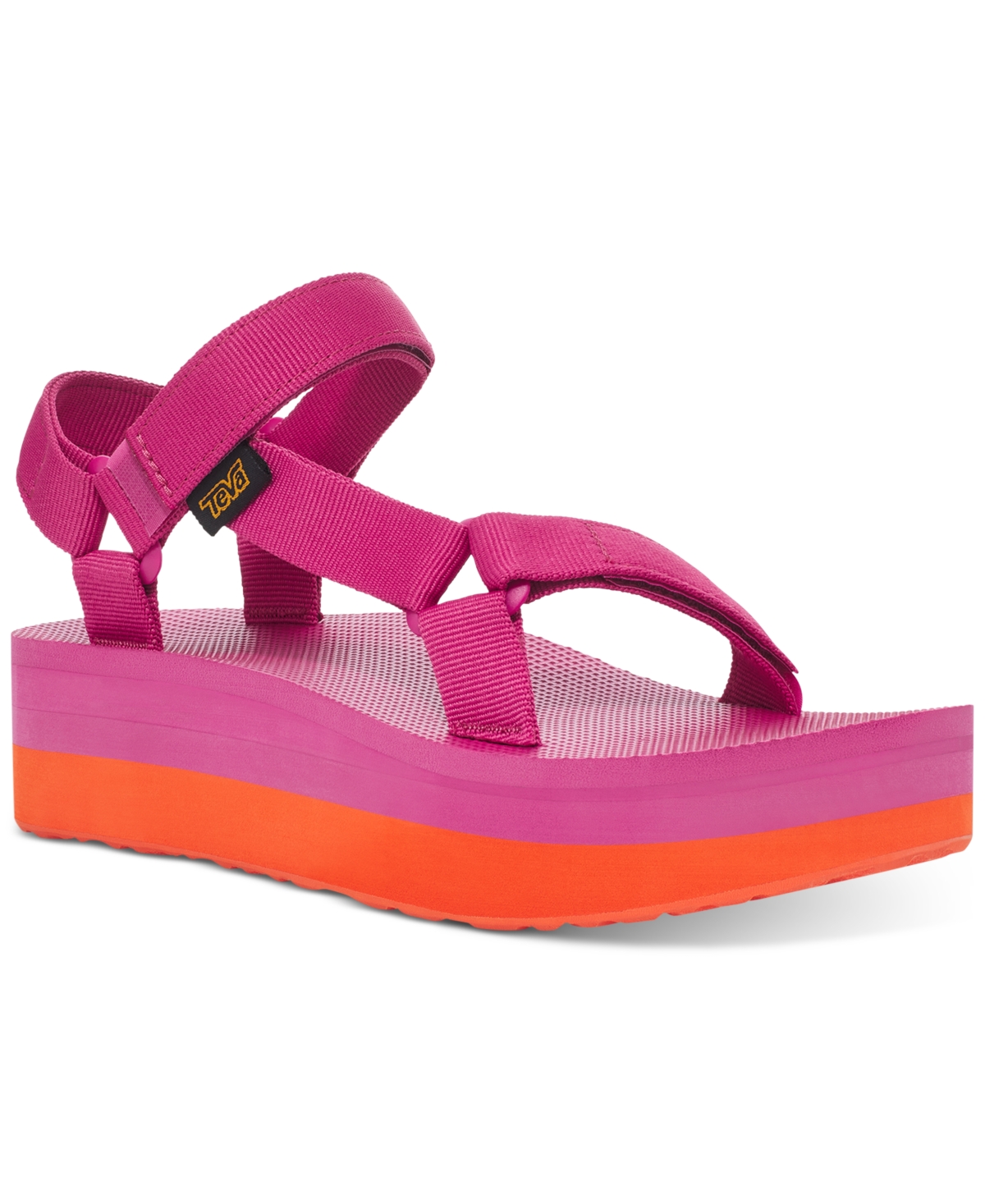 Teva Universal Platform Sandal In Rose Violet/ Orangeade