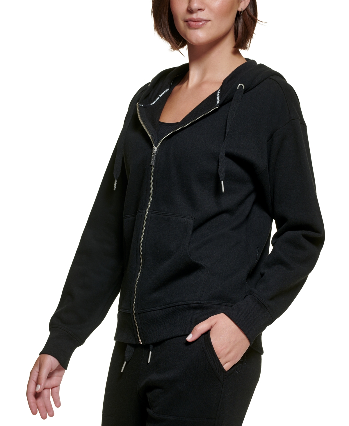 Calvin Klein Performance Women's Fleece Long-sleeve Zip-front Hoodie