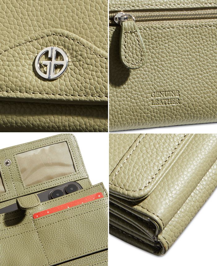 Giani Bernini Pebble Leather Receipt Wallet, Created for Macy's - Macy's