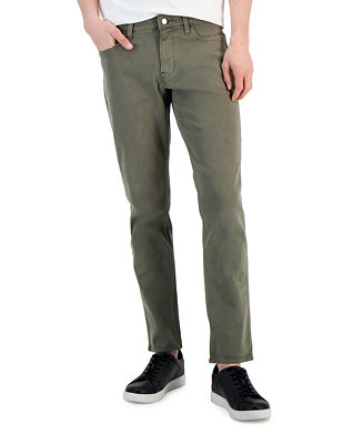Michael Kors Men's Slim Straight-Fit Acid Wash Parker Jeans - Macy's