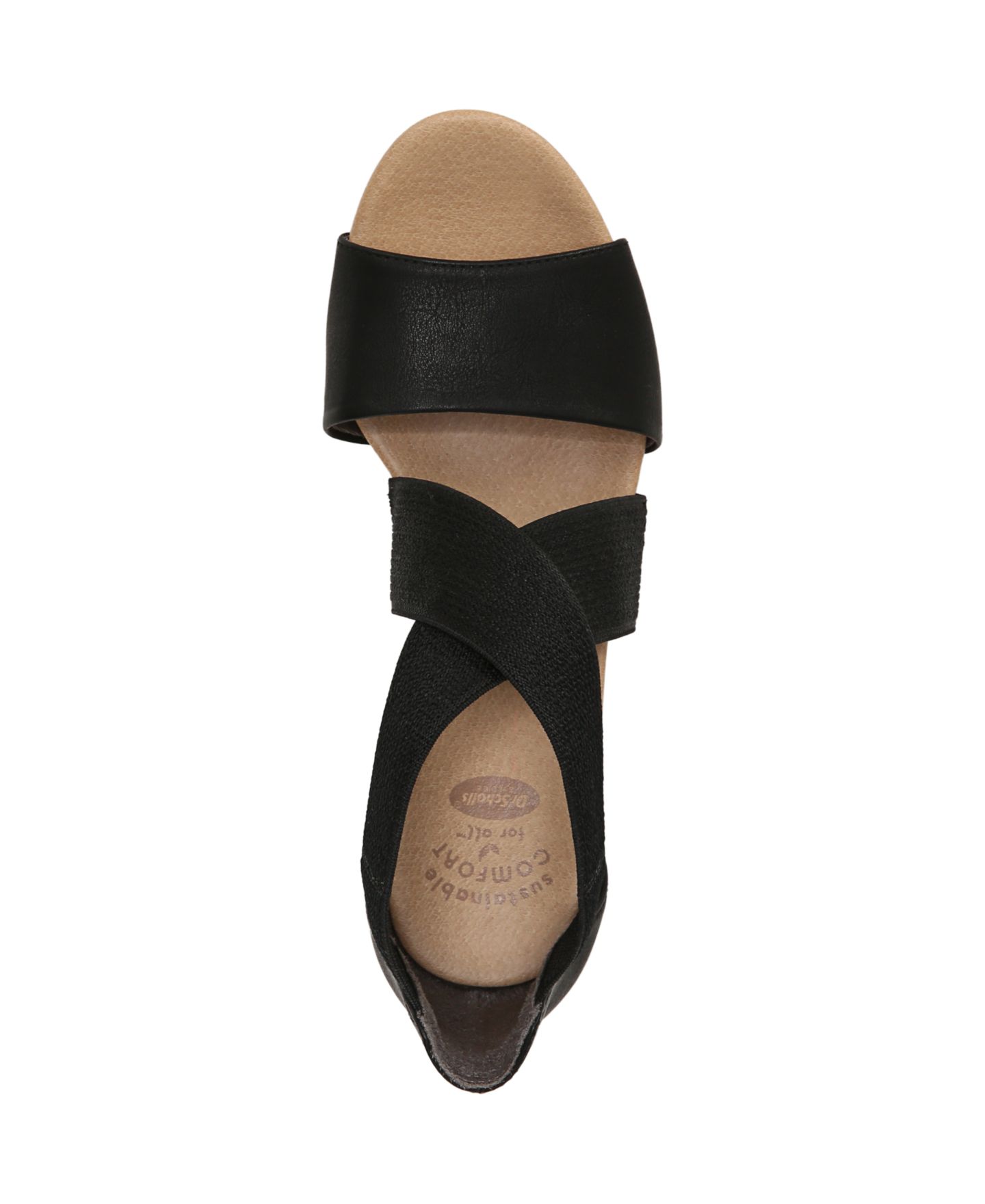 Женские сандалии Dr. Scholl's Barton-Band Wedge, цвет: Чёрная искусственная кожа — фото 4