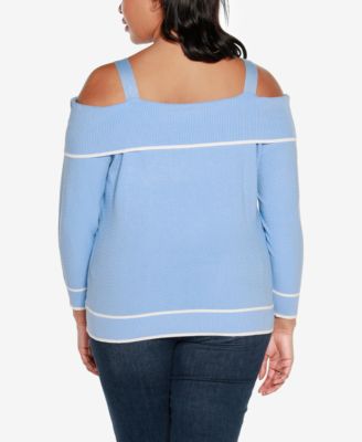 Black Label Plus Size Off-The-Shoulder Sweater