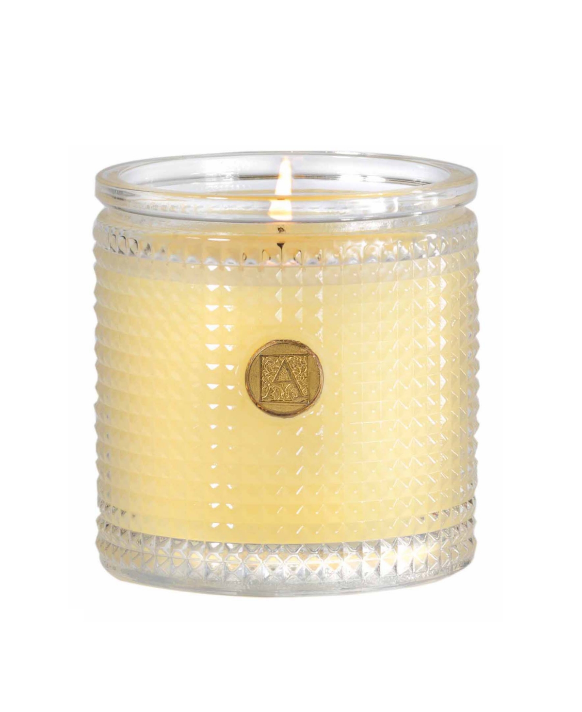 Sorbet Textured Glass Candle - Light Yellow