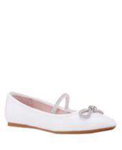 Macy's white shop flat shoes