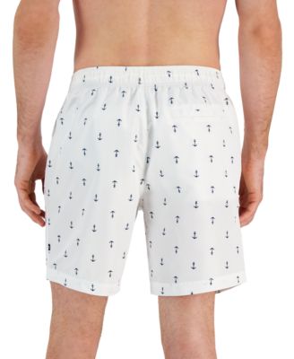 Men's Quick-Dry Anchor-Print 8" Swim Trunks