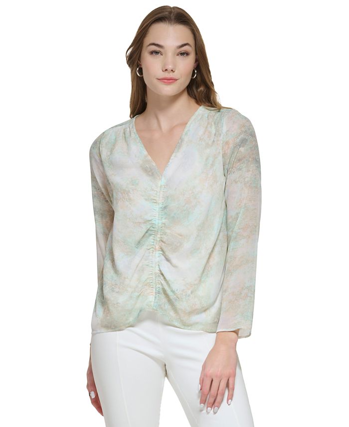Calvin klein top v neck blouse