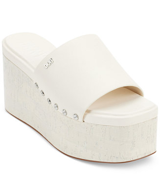 DKNY Alvy Studded Platform Wedge Slide Sandals - Macy's