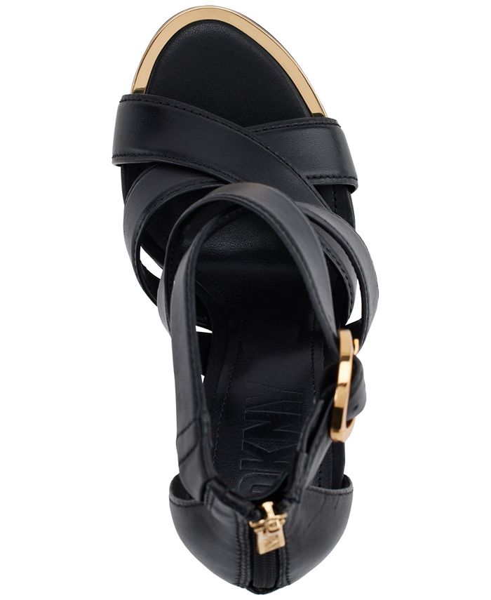 DKNY Women's Emelen Crisscross Strappy Dress Sandals - Macy's