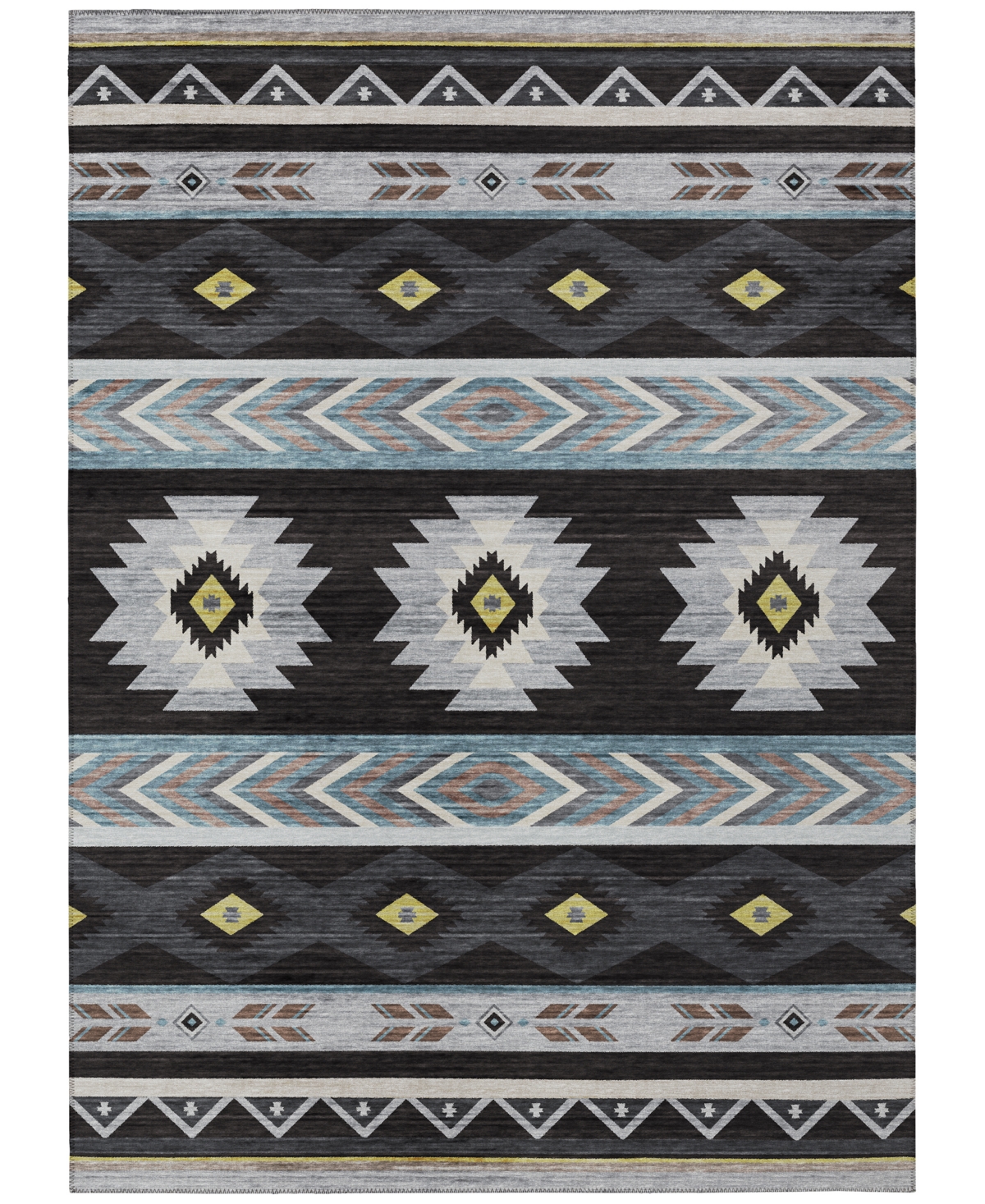 D Style Phoenix Ph3 8' X 10' Area Rug In Black