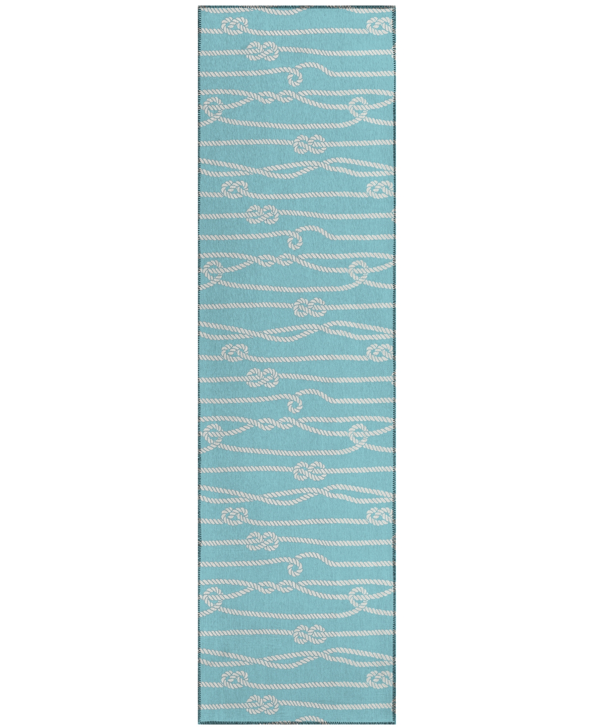 D Style Harbor Ha7 2'3" X 7'6" Runner Area Rug In Aqua