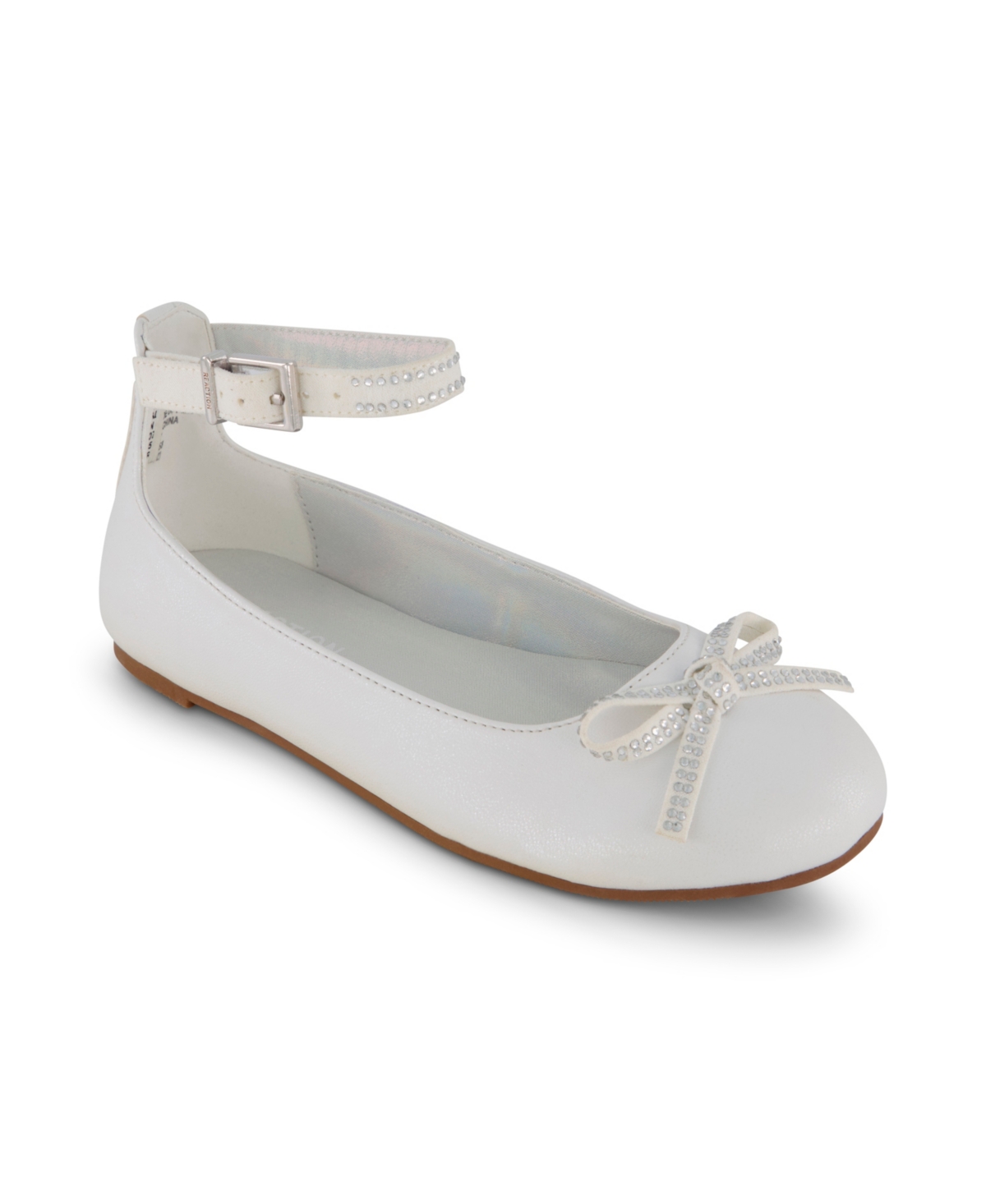 Kenneth Cole New York Little Girls Daisy Sara Ballet Flat Shoes In White
