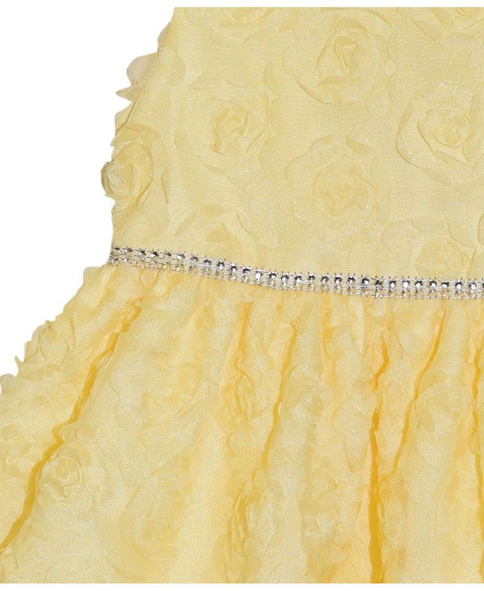 Blueberi Boulevard Baby Girls Rosette Fit and Flare Sleeveless Dress