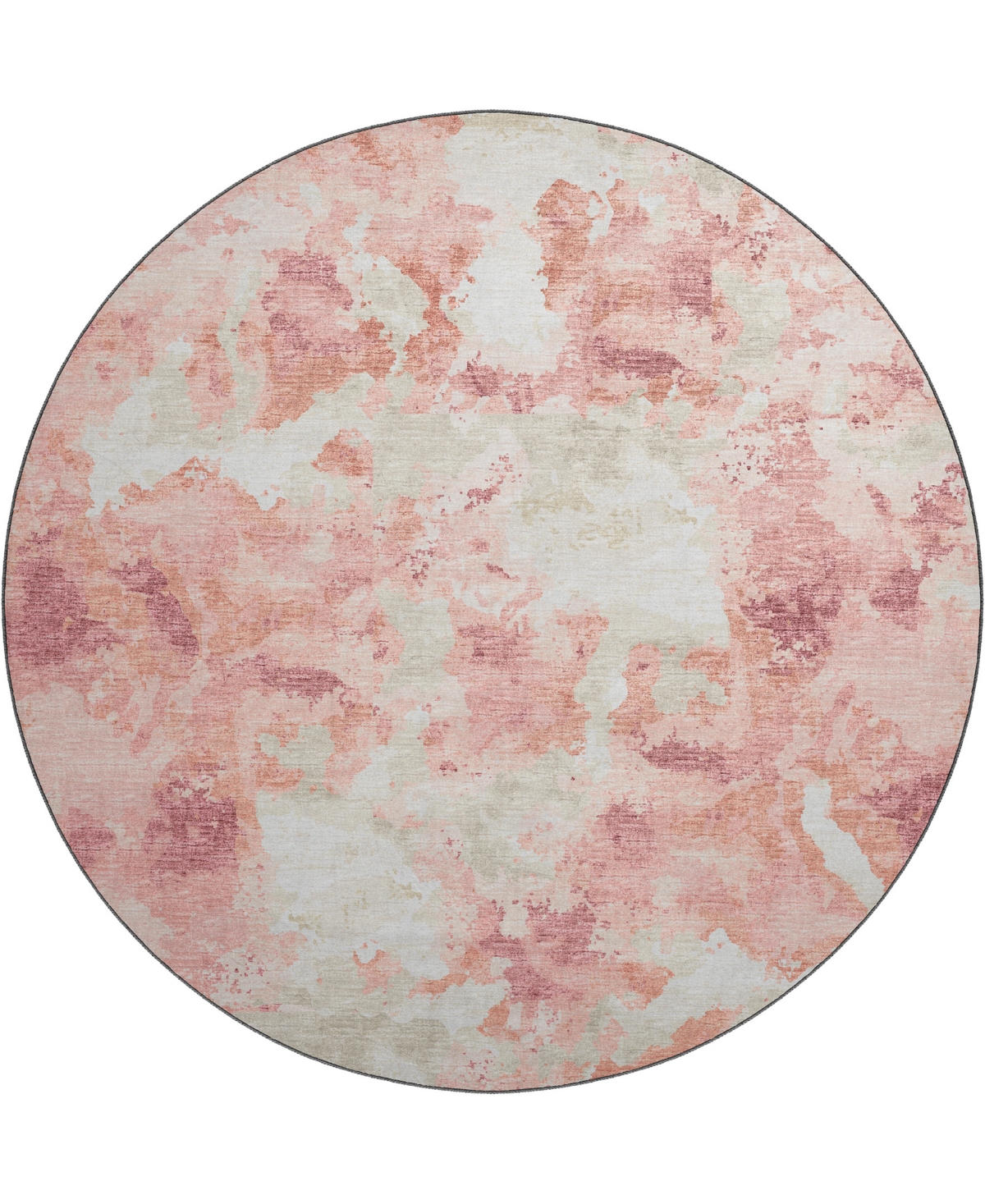 D Style Camberly Cm2 8' X 8' Round Area Rug In Rose