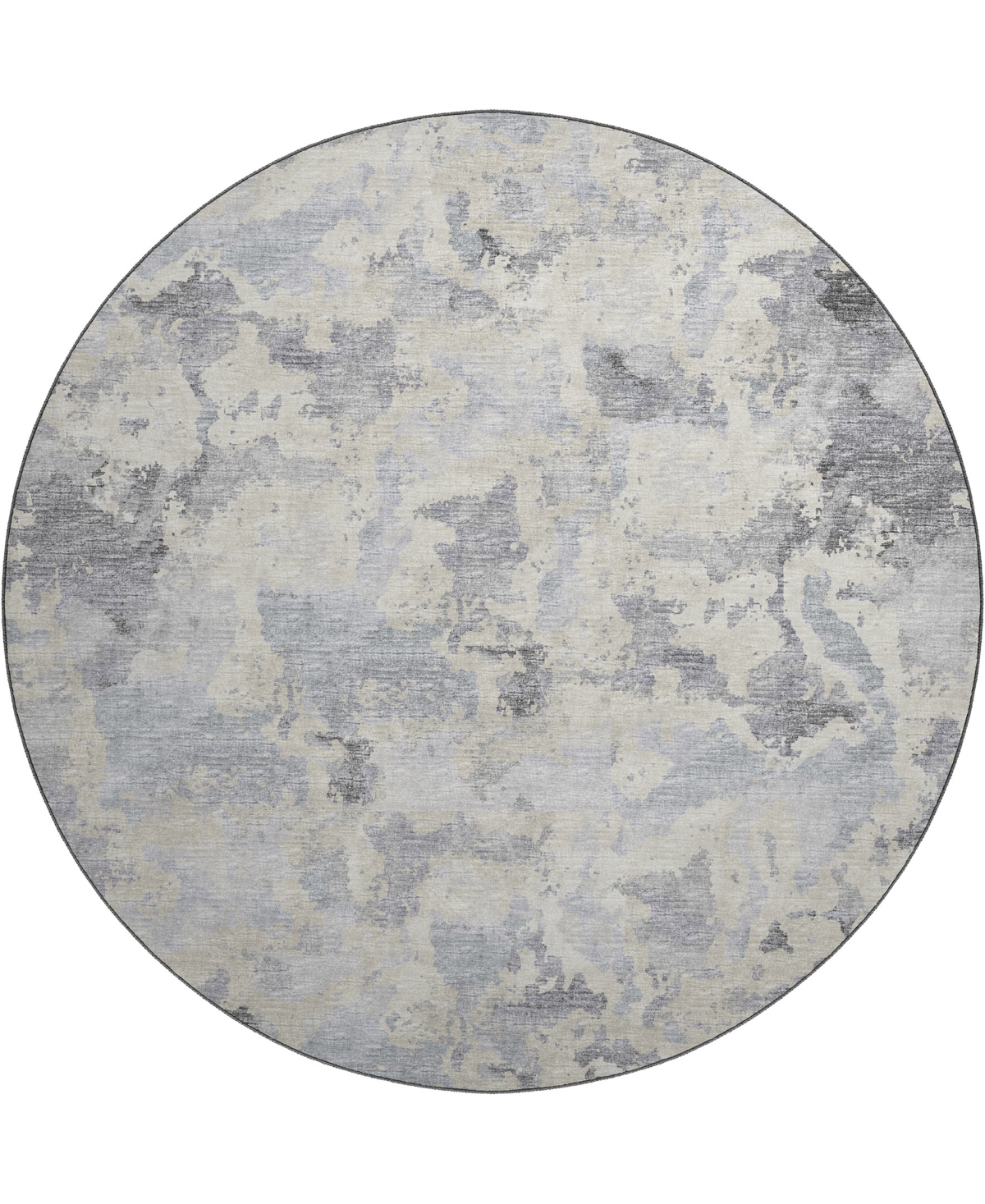 D Style Camberly Cm2 8' X 8' Round Area Rug In Charcoal