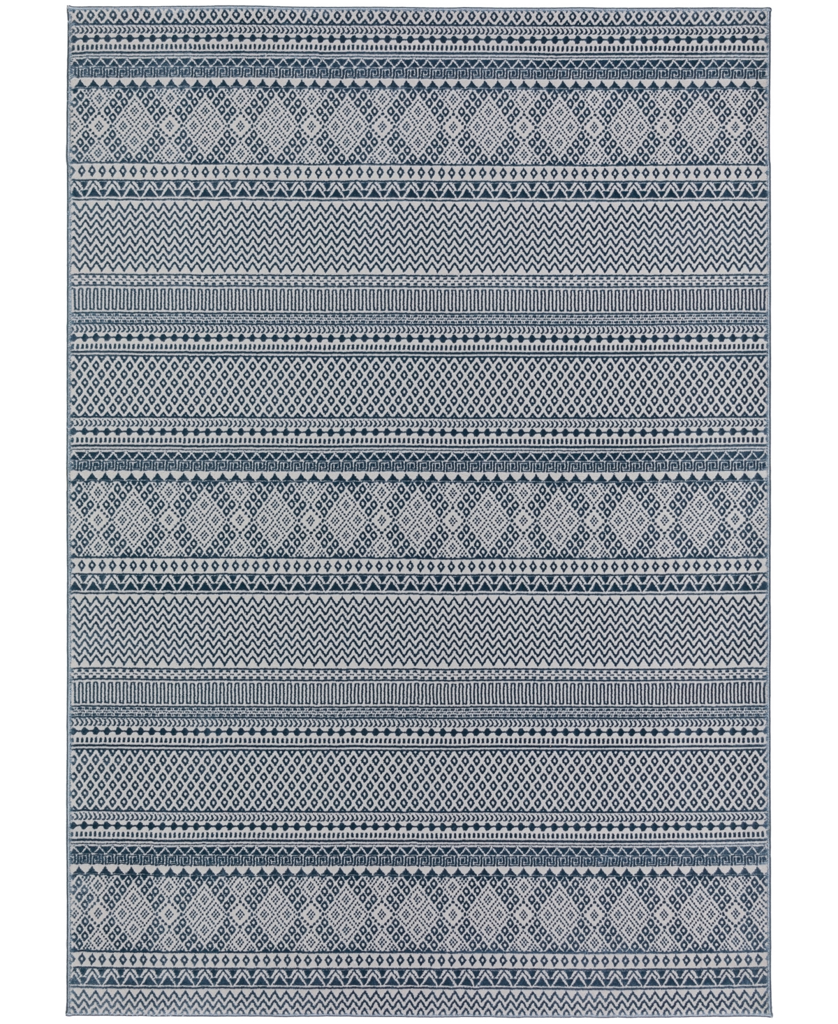 D Style Lindos Lds2 5'1" X 7'5" Area Rug In Blue