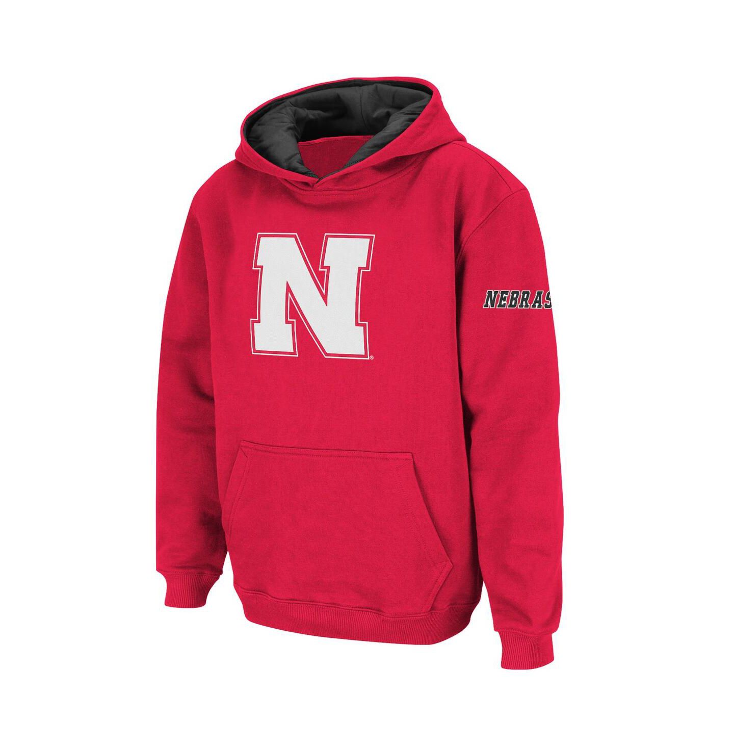 Детское худи Colosseum Scarlet Nebraska Huskers с большим логотипом, для мальчика — фото 3