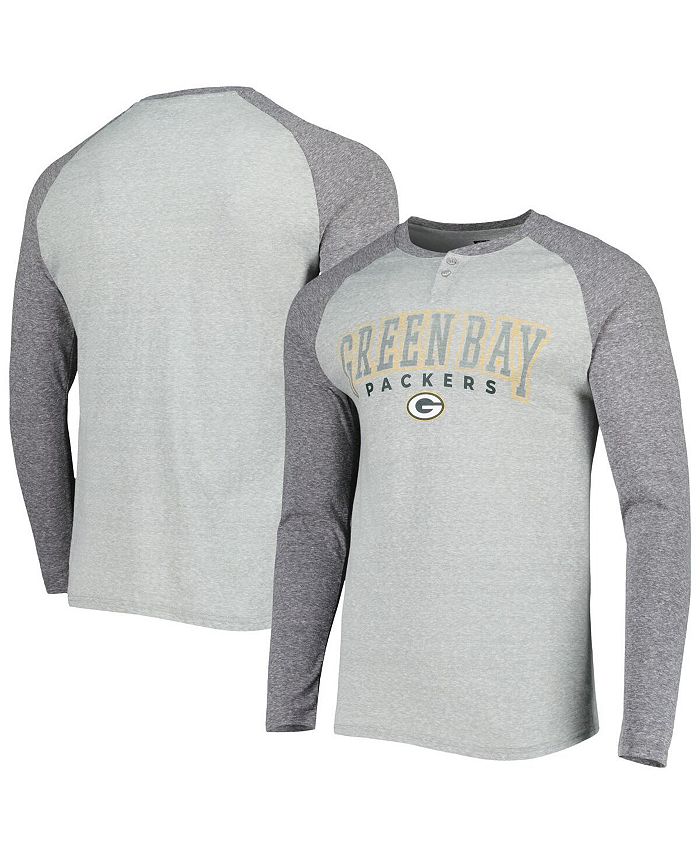 Green Bay Packers Nike Dri-Fit Cotton Long Sleeve Raglan T-Shirt - Mens