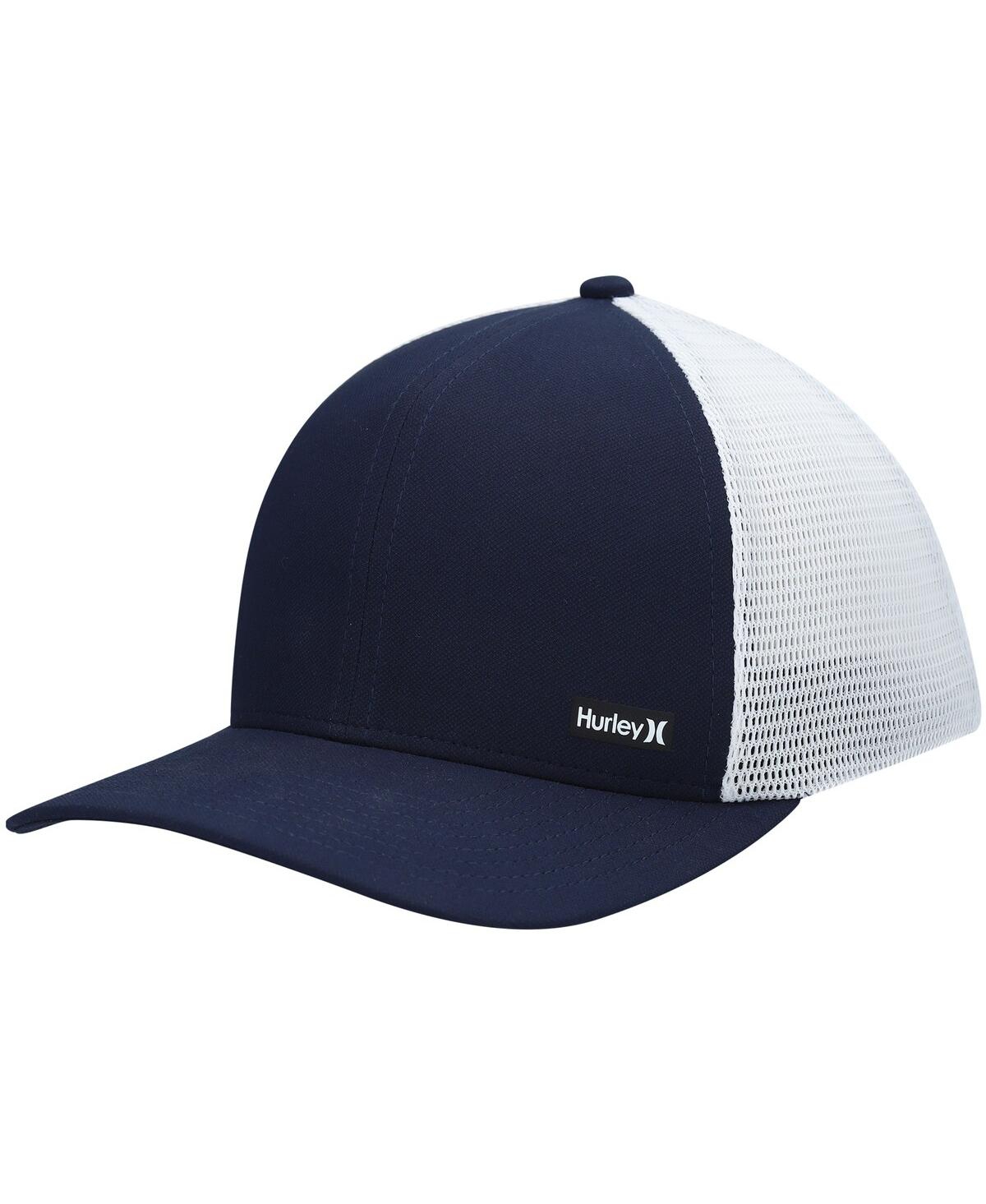 Hurley Men's  Navy, White League Trucker Snapback Hat In Navy,white