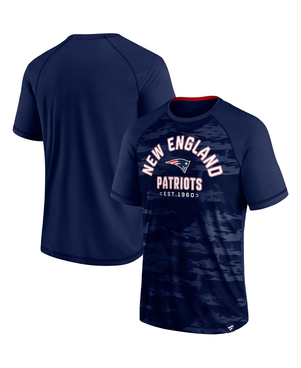 Fanatics Branded Navy New England Patriots Hail Mary Raglan T-shirt In Navy