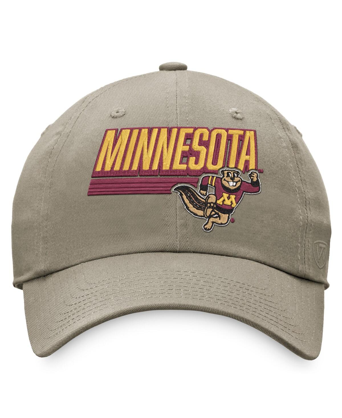 Shop Top Of The World Men's  Khaki Minnesota Golden Gophers Slice Adjustable Hat