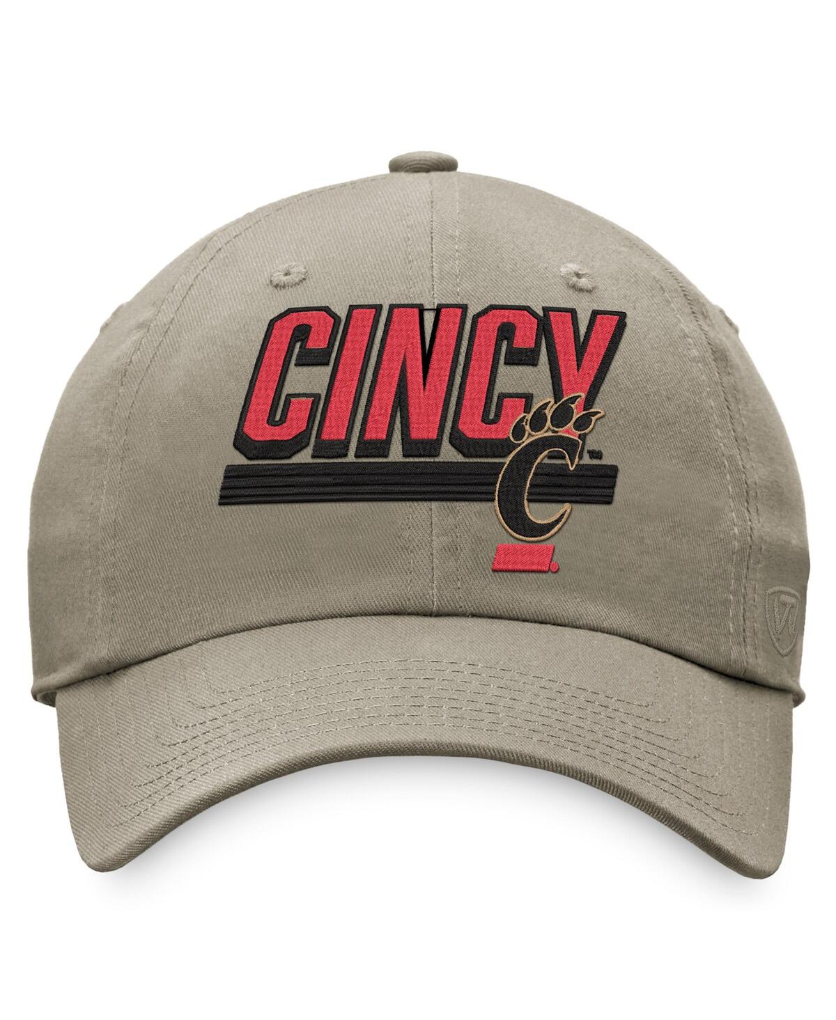 Shop Top Of The World Men's  Khaki Cincinnati Bearcats Slice Adjustable Hat