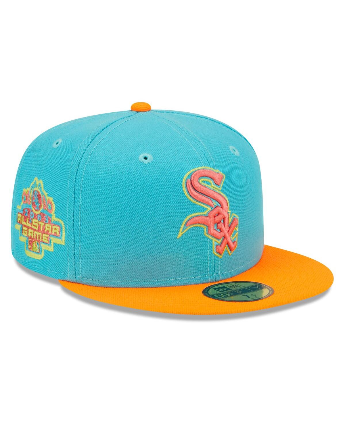 New Era Men's  Blue, Orange Chicago White Sox Vice Highlighter 59fifty Fitted Hat In Blue,orange