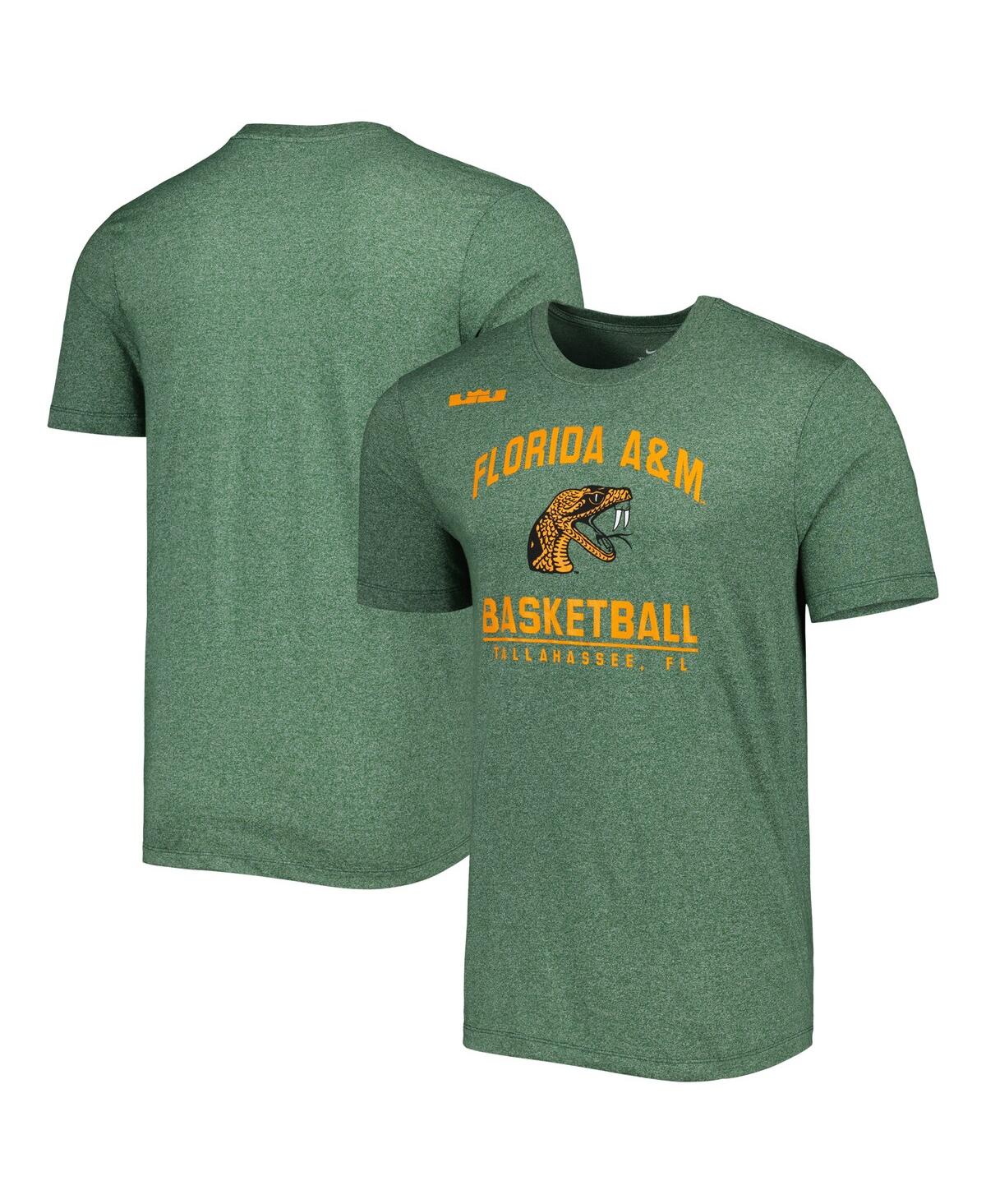 Nike Men's X Lebron James Green Florida A&m Rattlers Collection Legend  Performance T-shirt In Heather Green