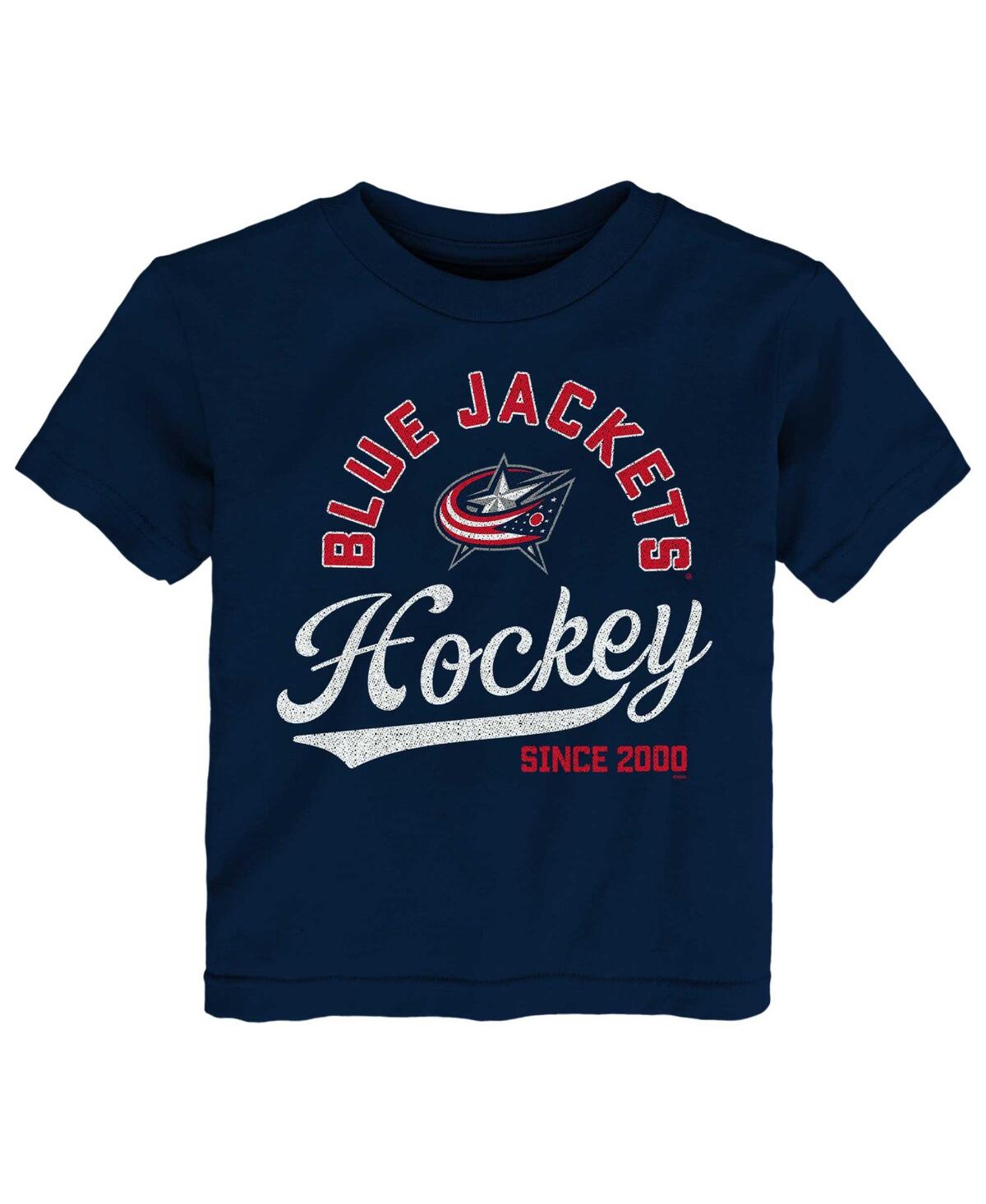 Shop Outerstuff Toddler Boys And Girls Navy Columbus Blue Jackets Take The Lead T-shirt