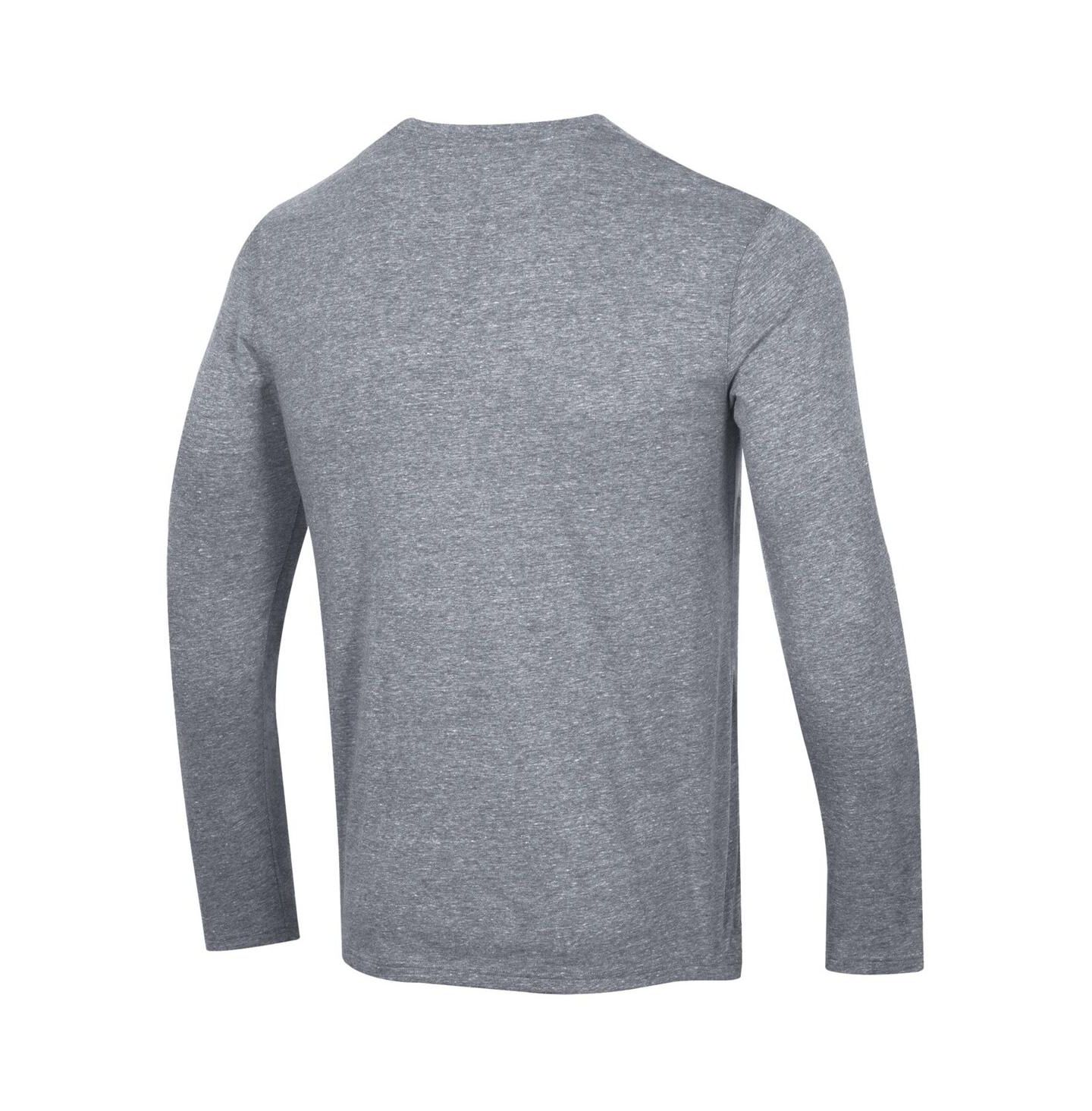 Мужская футболка Champion Heather Gray Vegas Golden Knights Tri-Blend Long Sleeve — фото 2