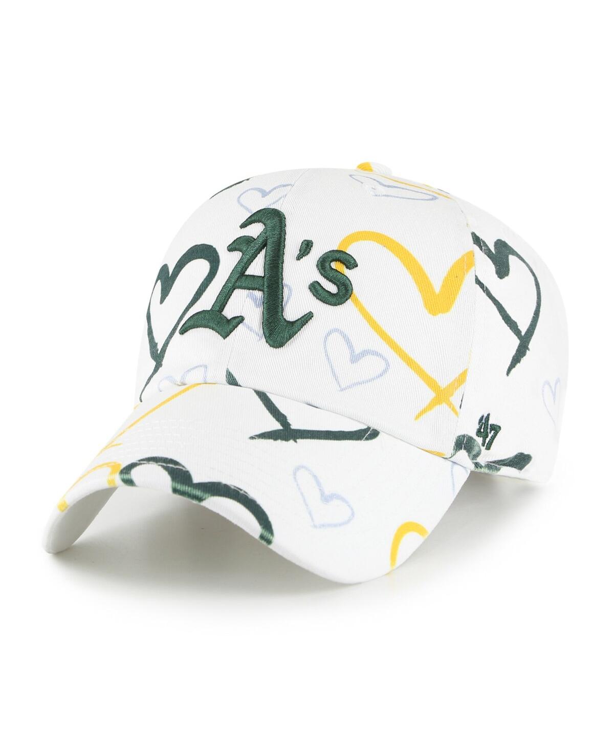 Big Girls '47 BrandOakland Athletics Adore Clean Up Adjustable Hat - White