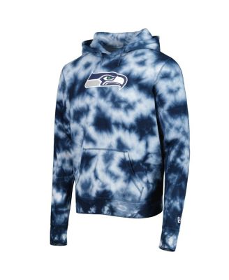 Men's College Navy Seattle Seahawks Team Tie-Dye Pullover Hoodie