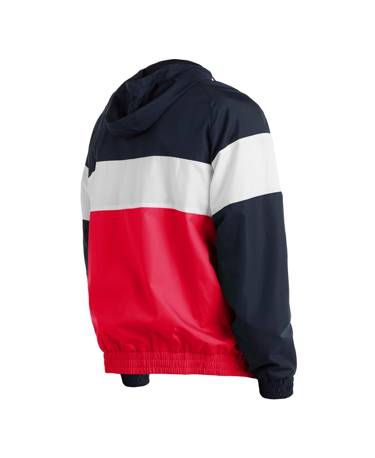 NEW ERA MEN'S NEW ERA RED BOSTON RED SOX RAGLAN QUARTER-ZIP HOODIE 