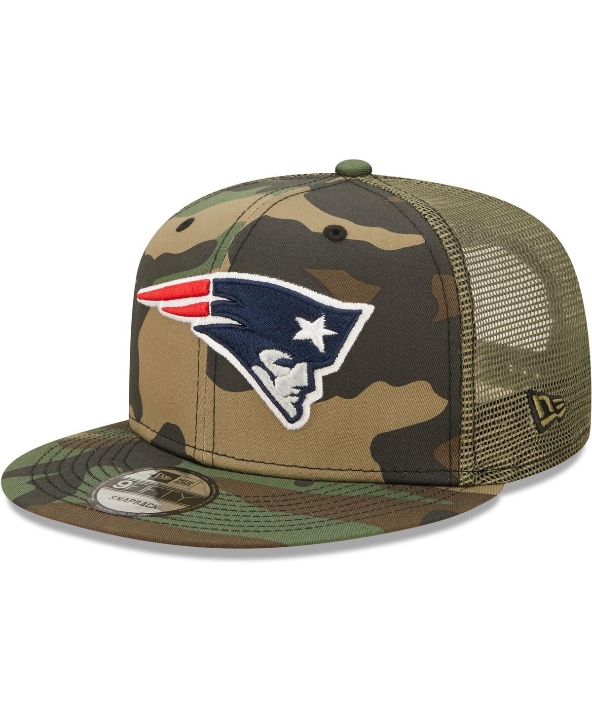 Men's New Era Olive New England Patriots Trucker 9FIFTY Snapback Hat - Olive