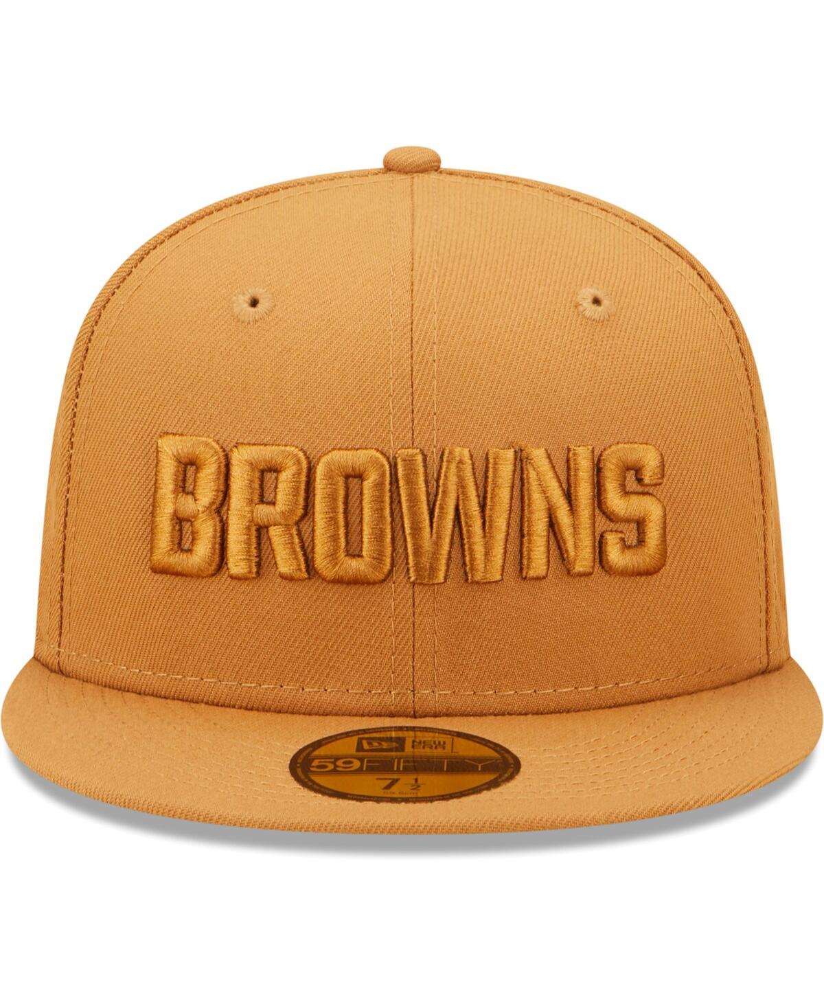 Shop New Era Men's  Brown Cleveland Browns Team Color Pack 59fifty Fitted Hat