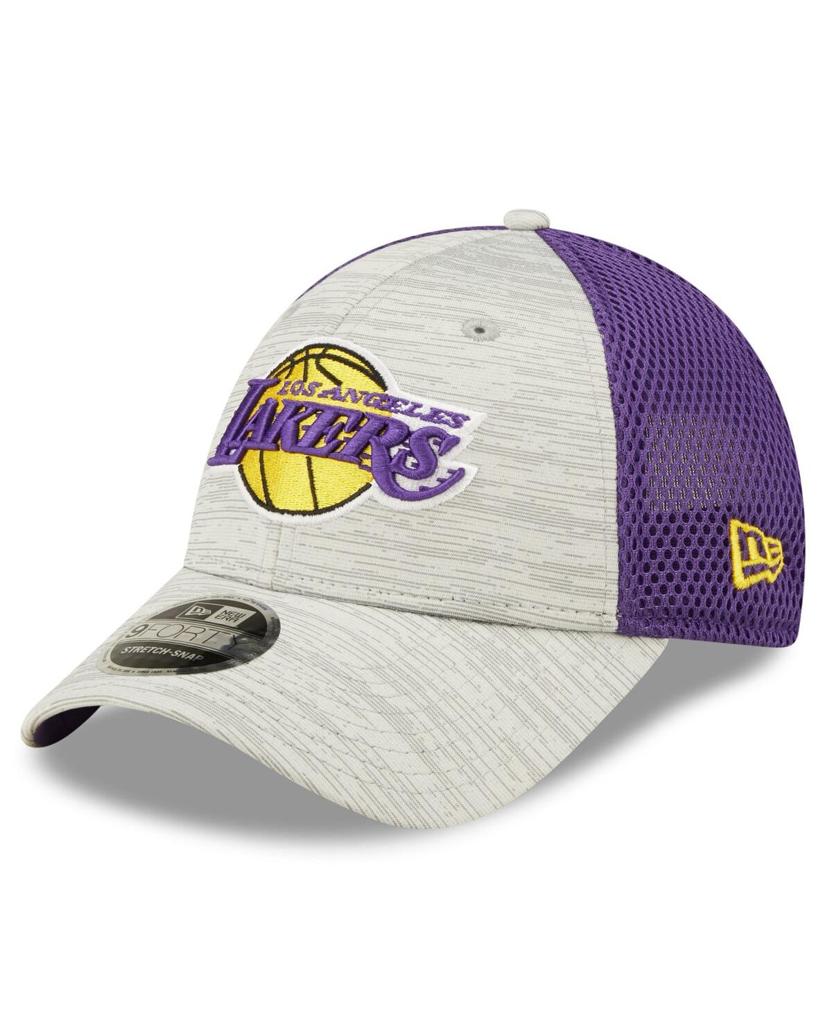 Men's New Era Purple Los Angeles Lakers Active 9FORTY Snapback Hat - Purple