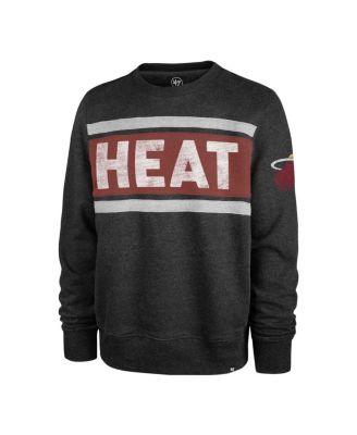 Men's Heather Black Miami Heat Tribeca Emerson Pullover Sweatshirt
