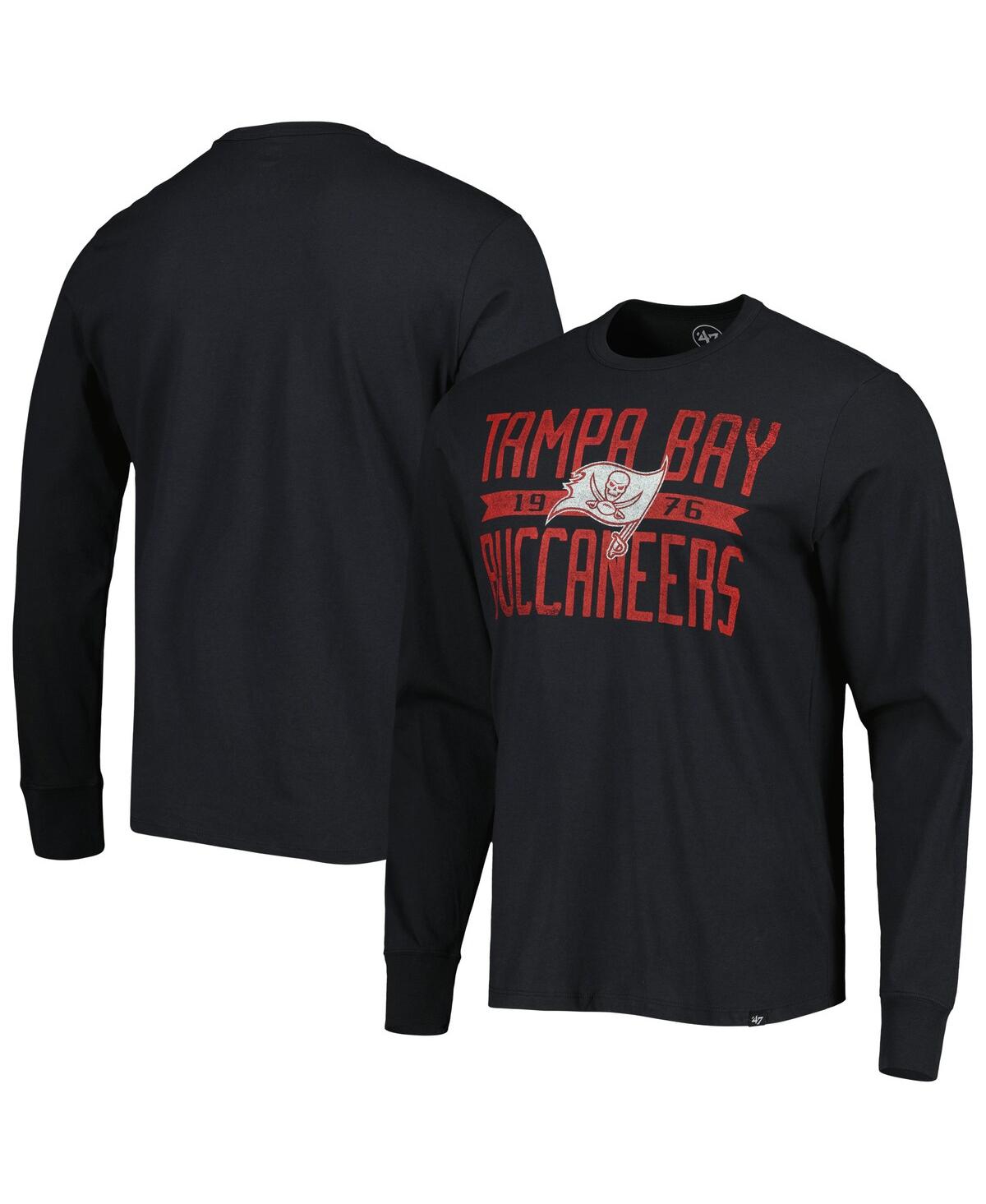 Shop 47 Brand Men's ' Black Tampa Bay Buccaneers Brand Wide Out Franklin Long Sleeve T-shirt