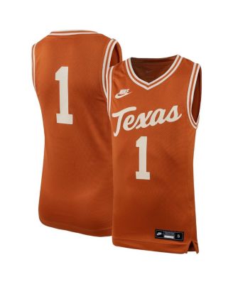 Big Boys #1 Texas Orange Texas Longhorns Icon Replica Basketball Jersey