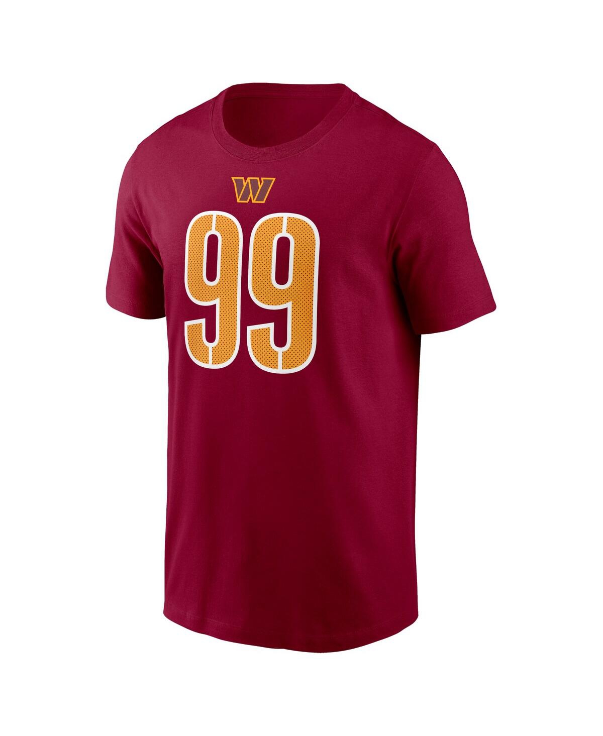 Shop Nike Men's  Chase Young Burgundy Washington Commanders Player Name And Number T-shirt