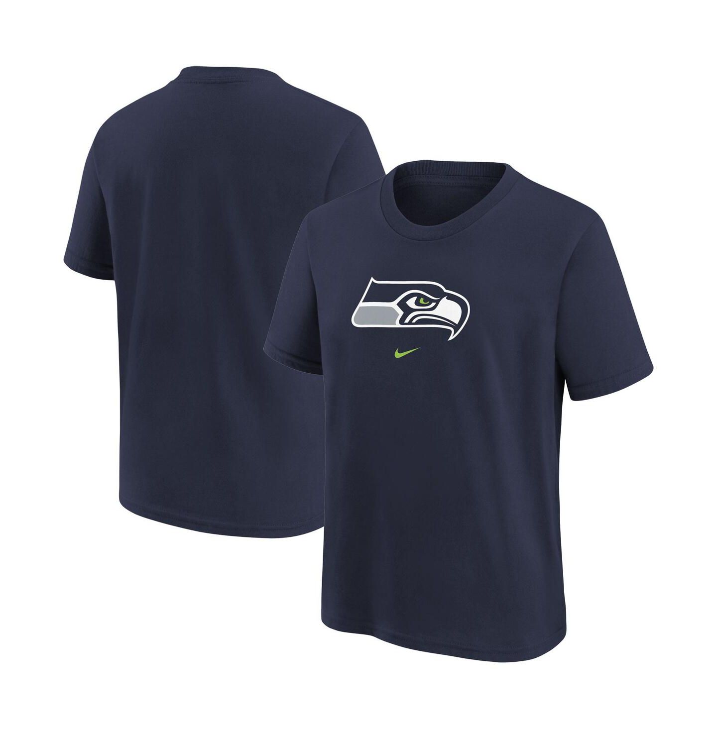 Футболка Nike College Navy Seattle Seahawks Logo T-shirt для мальчиков — фото 1