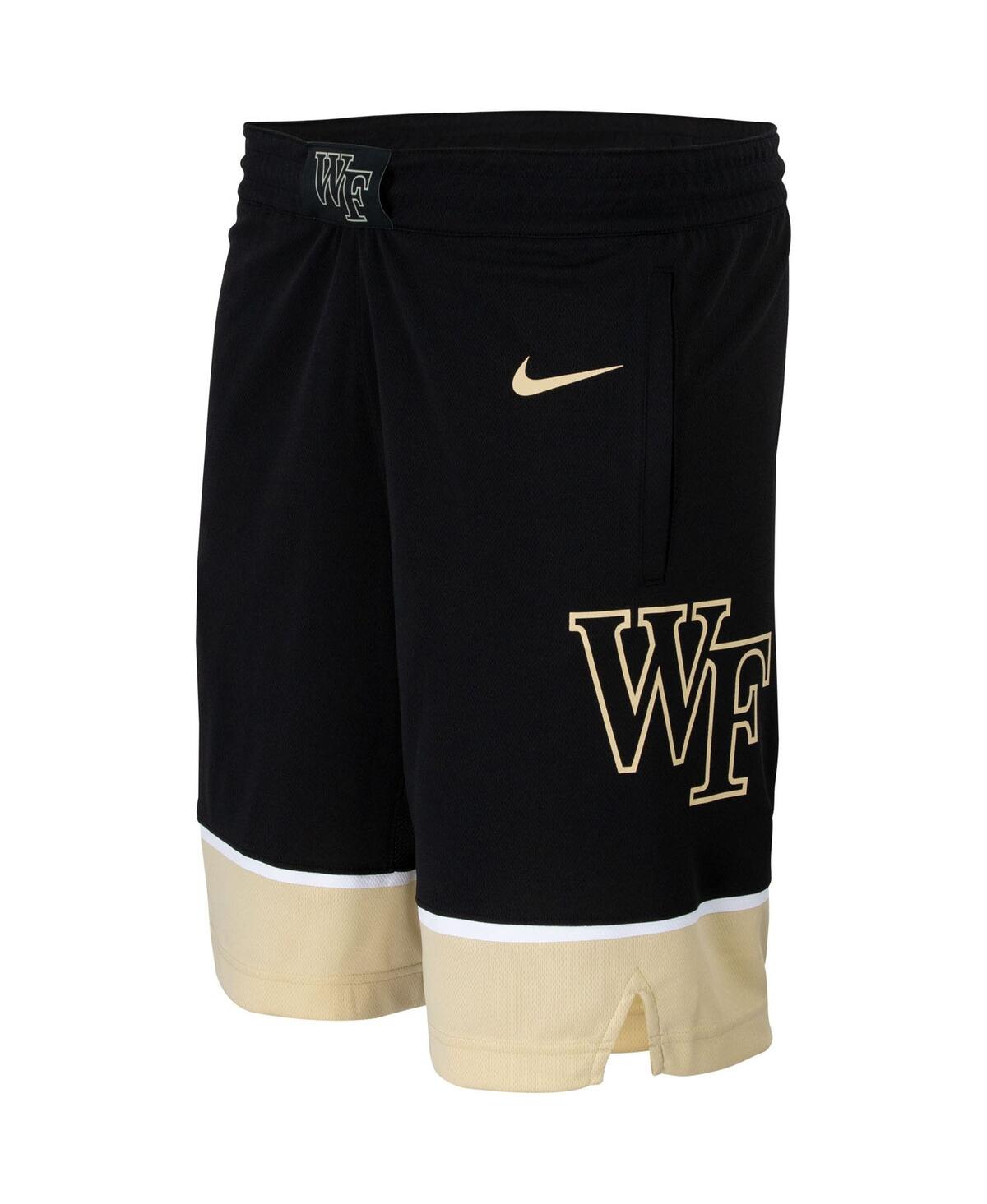Men's NikeWake Forest Demon Deacons Team Logo Replica Basketball Shorts - Black
